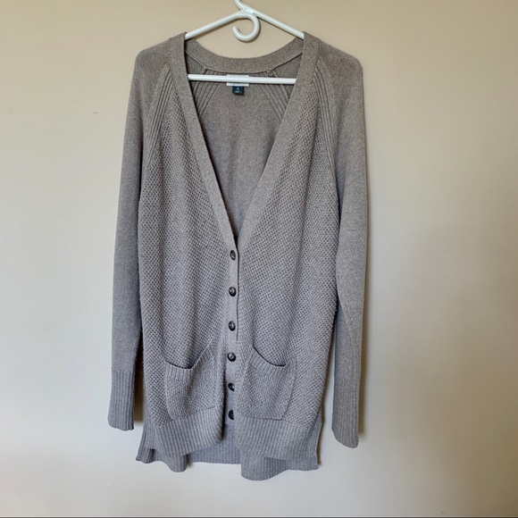 Tan Cardigan Sweater - Picture 2 of 4